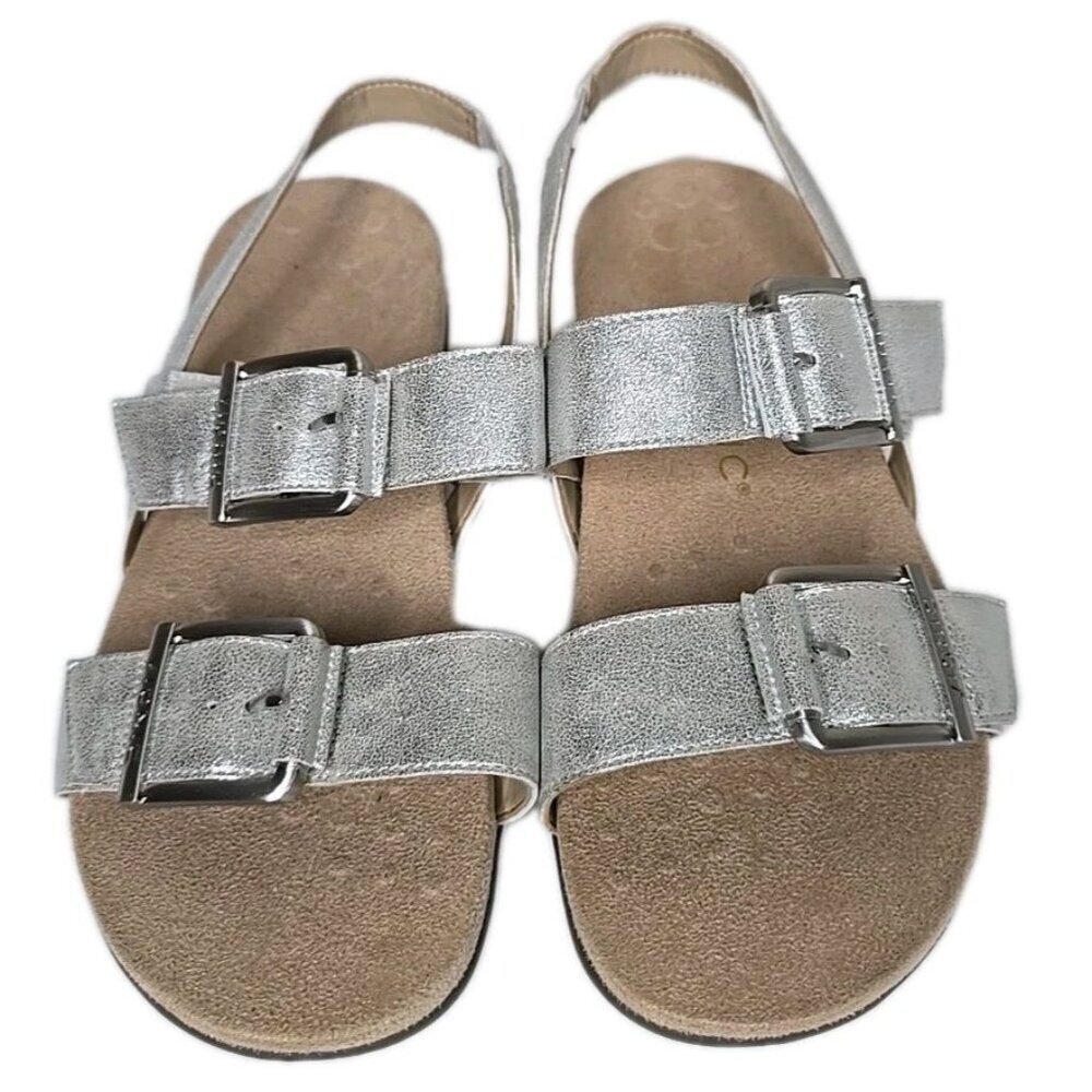 Vionic Reese NWOB Women's Slingback Sandal Silver Size 7.5 Medium NEW